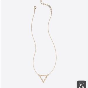 Ann Taylor Pave triangle necklace